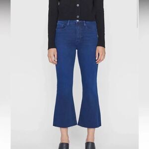 New Frame Denim Le Crop Flare Raw After Jean In Fiona Size 26